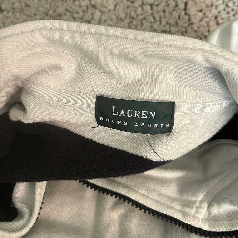 Ralph Lauren woman’s nautical rugby 1/2 zip sweatshirt